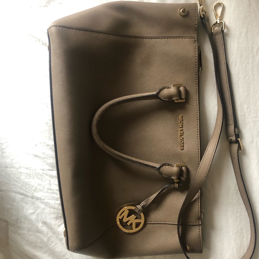 USED Taupe Michael Kors Purse